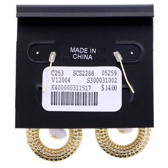 3/$20 Catherines gold and white fashion dangles - Picture 3 of 3